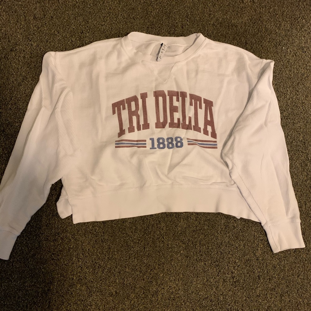 Tri Delta Cropped Hoodie